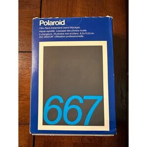 Vintage Polaroid Black & White 667 Film Sealed Box Expired June 1988